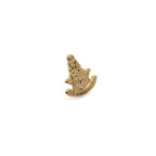 Gold ornate Square and Compass lapel pin on a white background