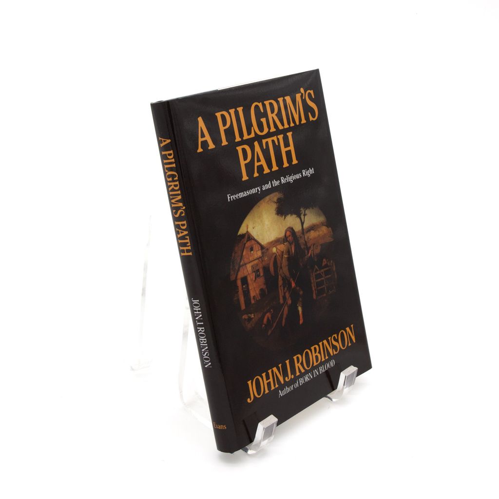 Book titled 'A Pilgrim's Path' by John J. Robinson on a white background