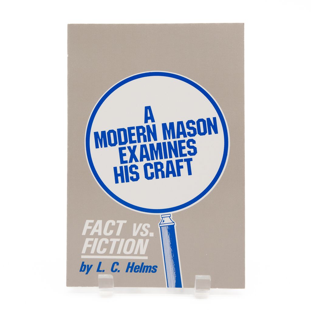 Book cover with text 'A Modern Mason Examines His Craft' on a beige background