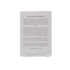 Back of notecard with information about a statue by Joseph Alexis Bally on a white background