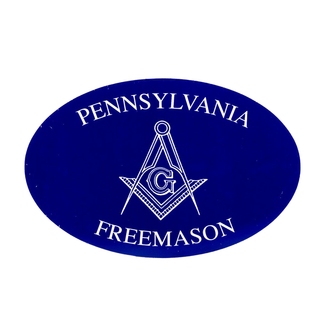 Pennsylvania Freemason logo with blue oval background and white text